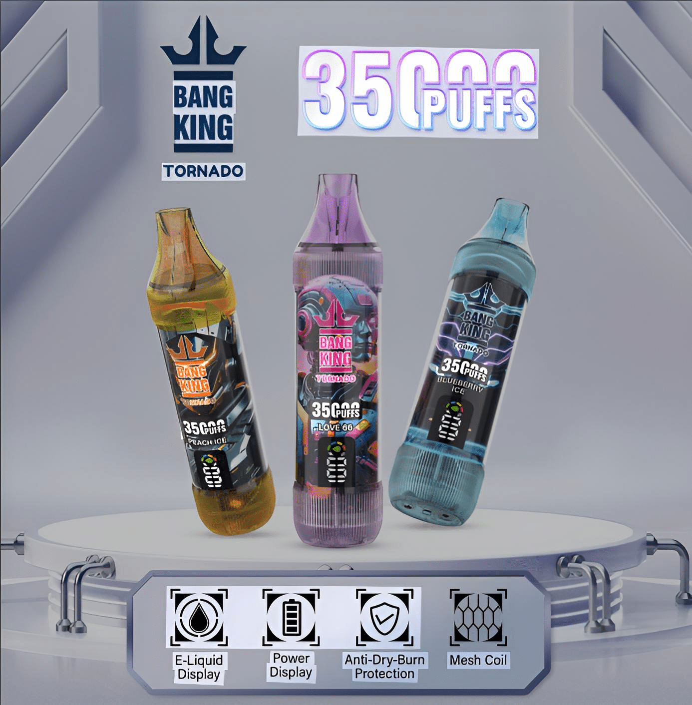 Bang King 35000口大煙量拋棄式電子煙 歐美暢銷款 Bang King 35000口大煙量拋棄式電子煙