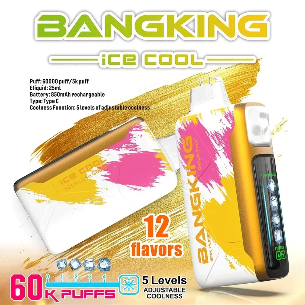 Bang King 60000 拋棄式電子煙|LED 螢幕顯示 × 五檔冰度調節|超長續航大容量・多款口味 Bang King 60000 拋棄式電子煙|LED 螢幕顯示 × 五檔冰度調節|超長續航大容量・多款口味:圖片 9